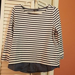 Striped shirt with faux tails